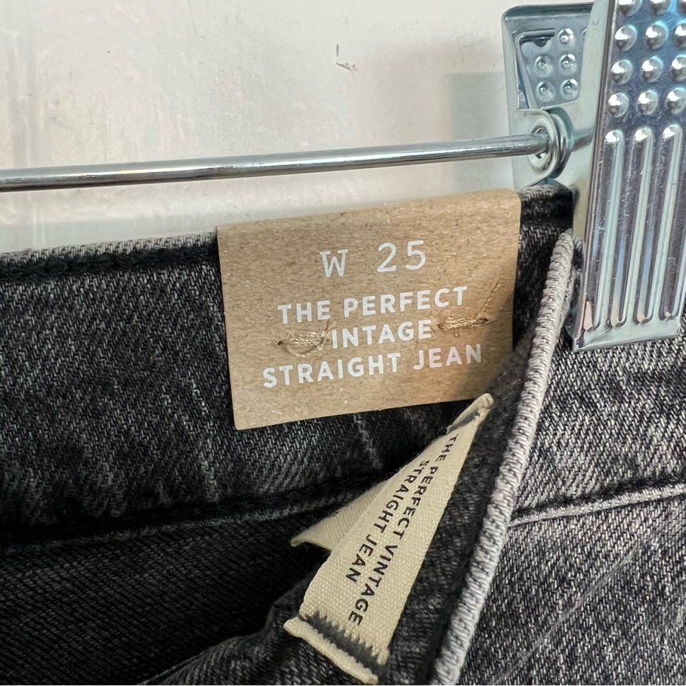 NWT Madewell The Perfect Vintage Straight Jeans Size 25 Stonewash Grey mc - Picture 4 of 5